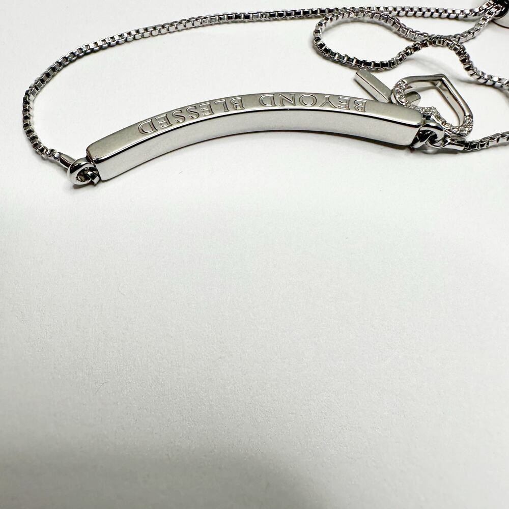 Beyond Bless Swarovski Element Silver Plated Cross Slider Bracelet - Picture 4 of 8